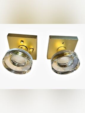 Satin Brass Luxury Crystal Passage Privacy Door Knobs